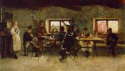 Simon Hollosy Carousing in the Tavern oil painting reproduction